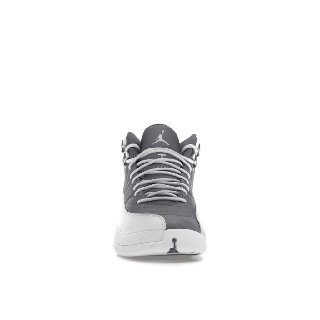 Air Jordan 12 Retro GS Stealth Kids Sneakers Grey White Cool-Grey 153265-015