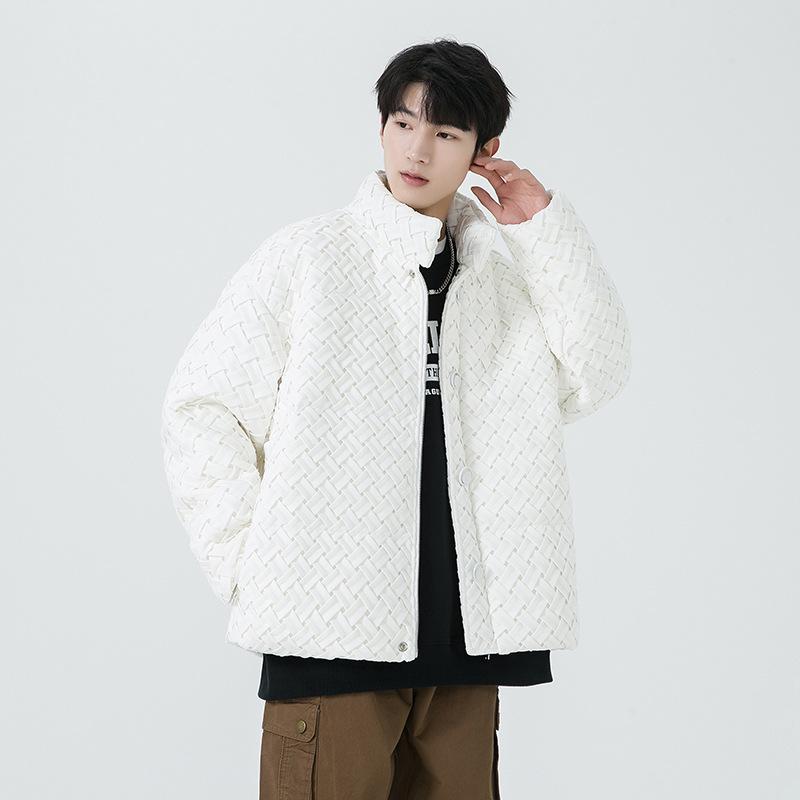 

Down jacket men s white duck down jacket men s and women s winter loose casual stand-up collar versatile jacket M