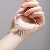 Korean Style Dreamcatcher Bracelet Women Silver Transport Beads Bangles with Tassel Girls Hand Chain Charm Bangle