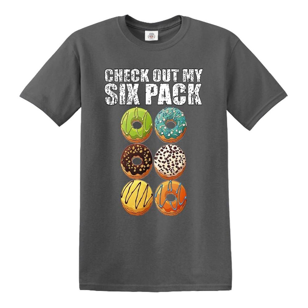 Lustiges Check out my Sixpack T-Shirt Fitnessstudio Scherzgeschenk Donuts Party T-Shirt Tee