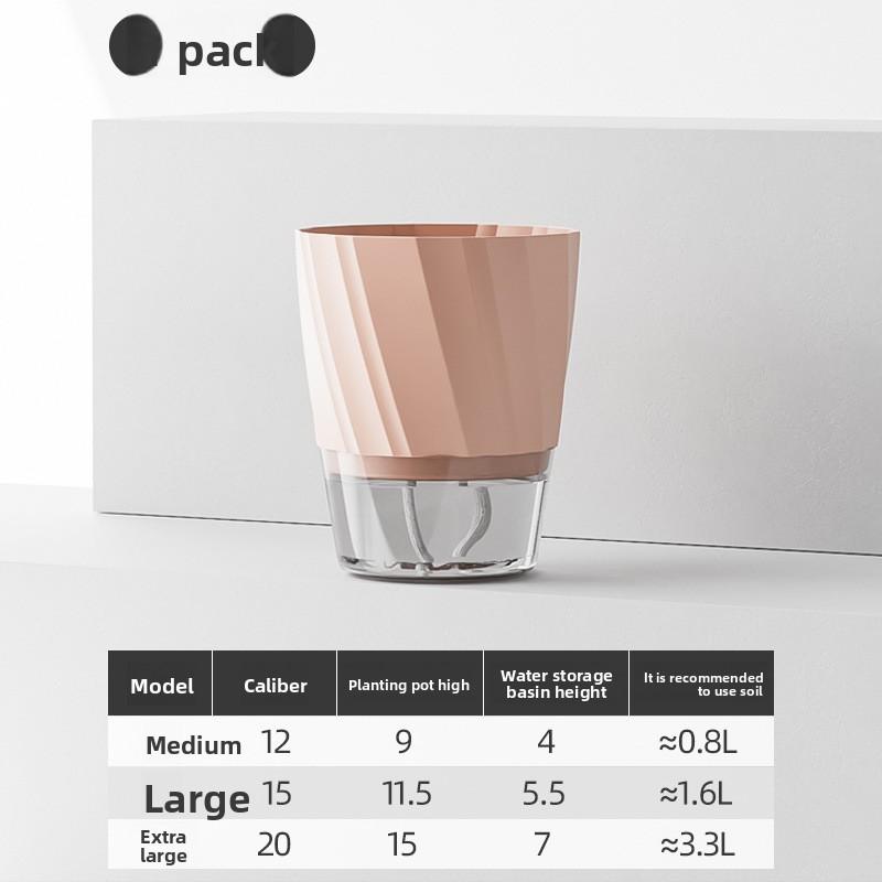 Home Use Thickened Transparent Plastic Self-Watering Green Radish Flower Pot Hydroponic Special Indoor Green Plant Container wit