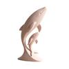 Whale Art for Nursery Decor 3D Printed Ornaments, Mother And Child Figurines, Modern Minimalist Double Sculpture Home Office Matte Solid Color