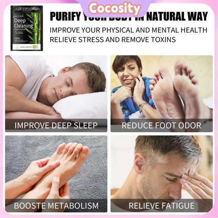 Coussinets de pieds - COCOSITY - Patch de soin en bambou - 20 pièces - Vegan - Noir