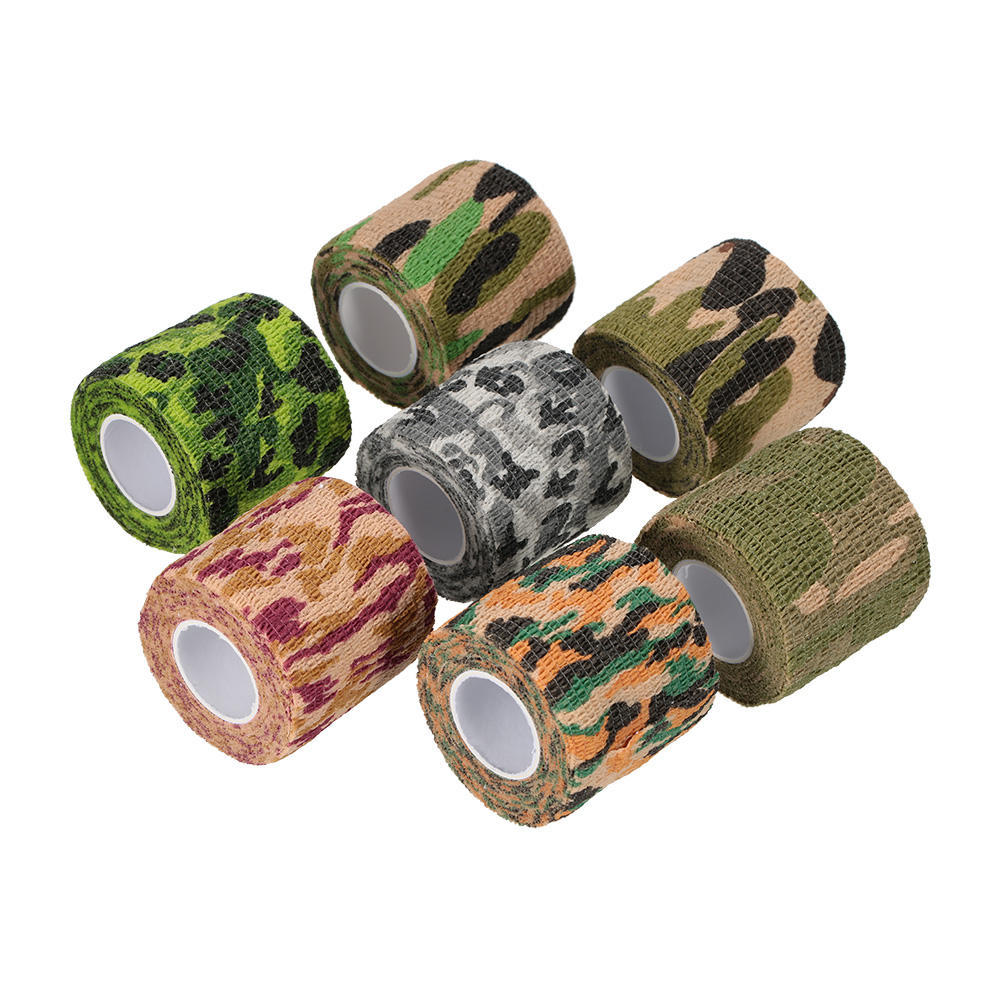 1 Roll Reusable Outdoor Military Camouflage Hunting Camping Cycling Wrap Elastic Stealth Tape