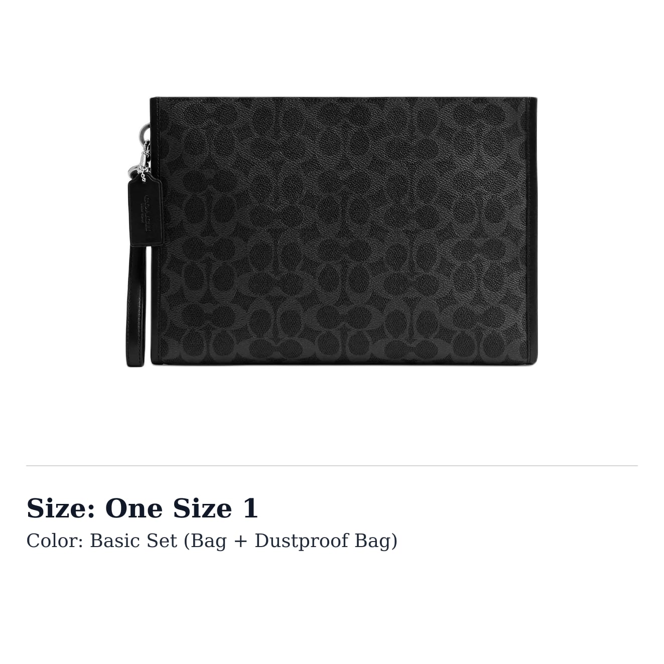 COACH Coated Canvas With Calfskin Clutch