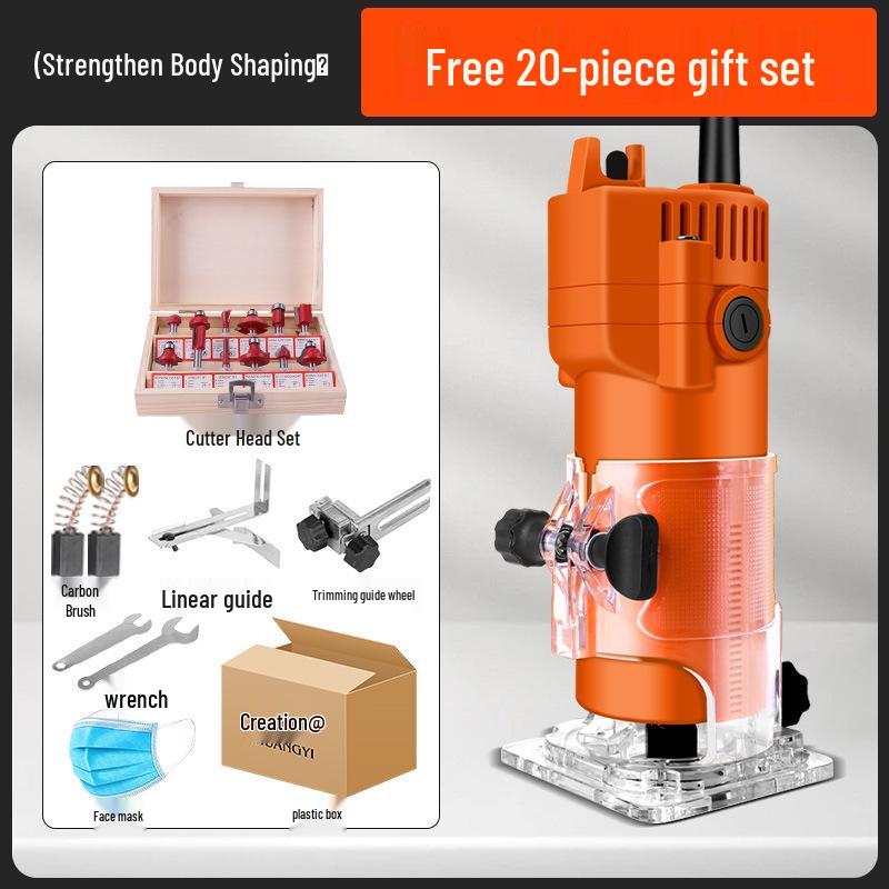 Chuangyi Multi-Function Handheld Router: Edge Trimmer, Engraver, Panel Groover, Woodworking Chamfer Tool