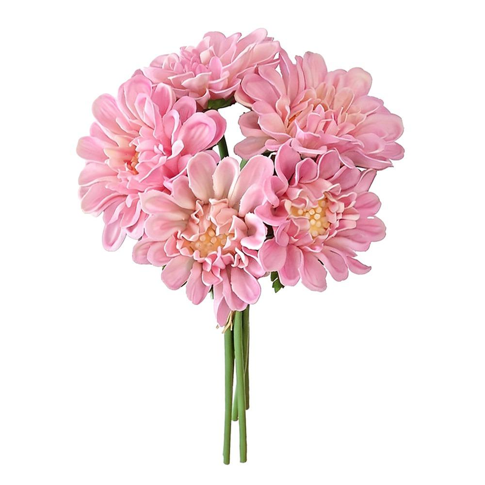 Creative 5 Heads Daisy Artifcial Flower PU Floral Arrangement Simulation Sunflower Daisy Multicolor Photo Props Faux Flower Gift