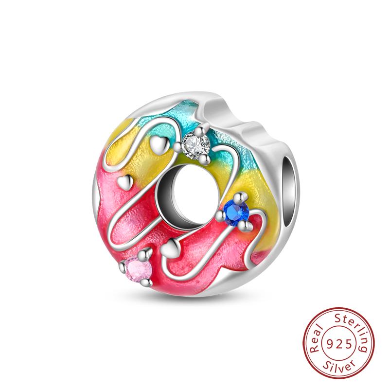 Copper Little Bear Soft Candy Coffee Strawberry Cake Afternoon Tea Charms Beads Fit Qikaola Bracelets Diy Jewelry