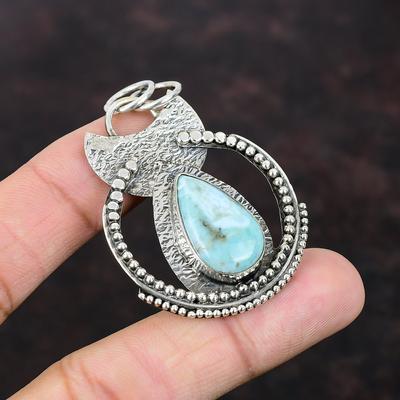 Κρεμαστό Larimar Χειροποίητο Μοναδικό Σχέδιο Κοσμήματα 925 Ασήμι 925 Κρεμαστό Κοσμήματα Ποιότητας A-One Κοσμήματα Γενεθλίων Δώρο Για Φίλο