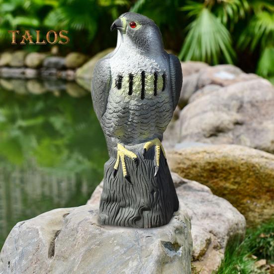 Horned Eagle Decoy Bird Scarecrow Eagle Figurine Garden Protector Natural Enemy Pest Deterrent Scarecrow for Gardens Patios Porches Balconies