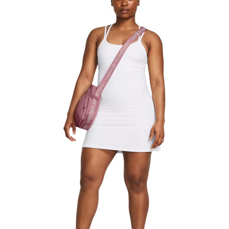 Under Armour UA Meridian Solid Color Midi Slim Fit Sleeveless Dress Women Dresses White 1383666-100