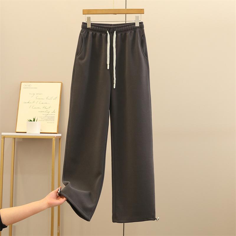 Women's Wide-Leg Slimming Casual Pants - Korean Style Cuffed Straight-Leg Long Pants (2025)
