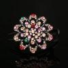 Retro Bun Hairpin with Three Teeth for Gripping. Fashionable Style Flower-shaped Three-toothed Duckbill Hairpin.
