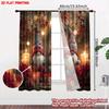 2D flat printing 2pcs High-Quality Christmas Curtains Christmas Cozy Gnomes Digital Printed Polyester Drapes Spring Perfect for