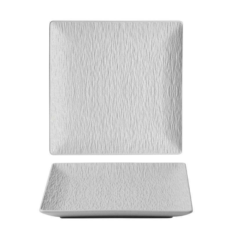 High-End Black Ceramic Square Steak Plate - Lightweight, Luxury, Stylish Dish for Home Use
