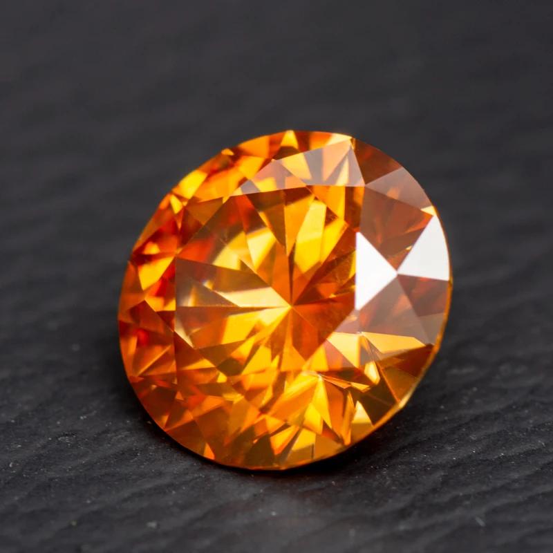 Růžový kulatý moissanitový diamant pěstovaný v laboratoři pro výrobu šperků DIY Materiály s tovární cenou