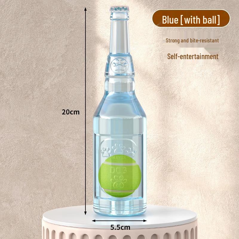 

Игрушка для собаки Вино бутылка Устойчивая к прорезыванию Резина, Плавающая, Звучащая, Для больших и маленьких собак, Комбинация пазла и теннисного мяча