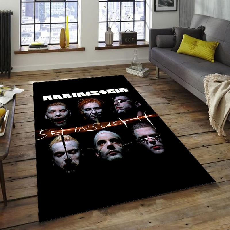 1pc Rammstein3 Design Area Rug - Non-Slip, Soft & Cozy Floor Mat for Living Room, Bedroom, Office - Indoor/Outdoor Decorative Carpet