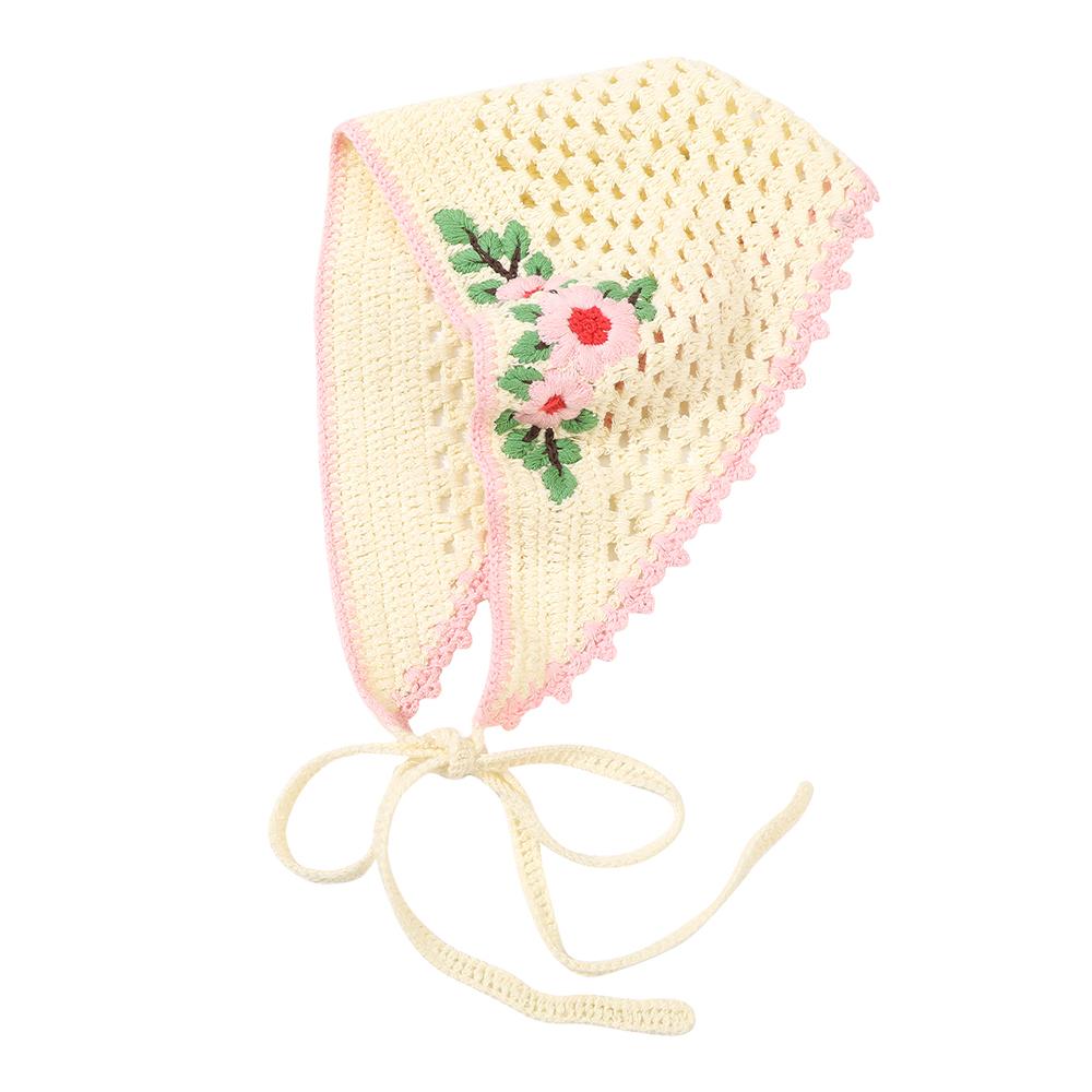 Flower Hair Scarf Headband Bandana Hairband for Women Knitting Triangle Scarf Turban Headbands Hair Accessories