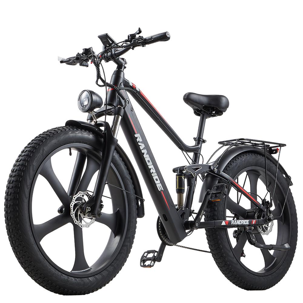 RANDRIDE Biciclete electrice urbane YX90M Motor 1000W Baterie 48V 14Ah Anvelope 26x4 inch