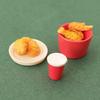 6Pcs/10Pcs/Set Miniature Dollhouse Hamburger Coke Cup Fast Food For Doll House Play Kitchen Ice Cream Accessories Toy