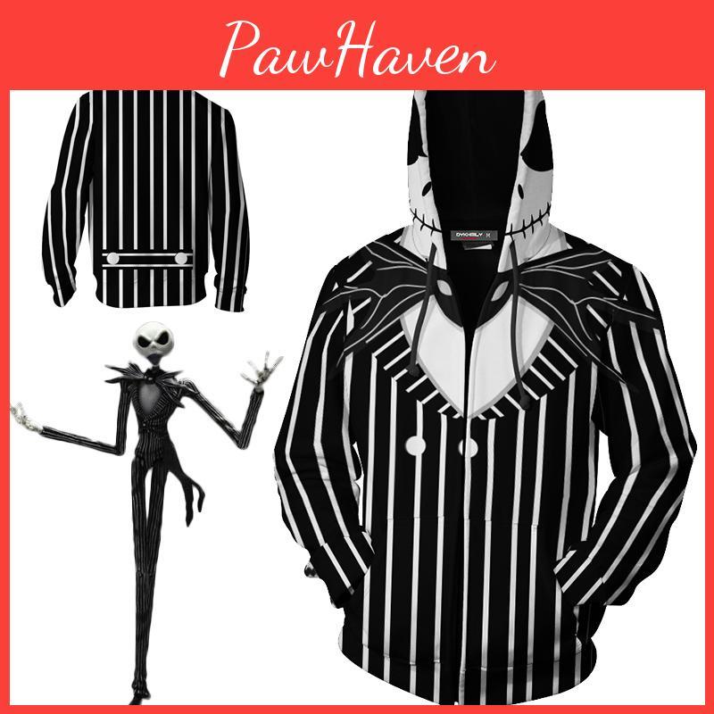 The Nightmare Before Christmas Jack Skellington 3d Cosplay Costume Hoodie With Vibrant Digital Print And Soft Breathable Material