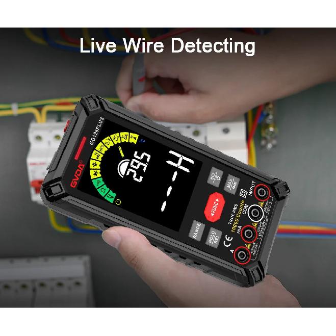 GVDA Professional Digital Multimeter True RMS Capacitance Tester Rechargeable Battery Ohm Hz AC DC 1000V 10A Multitester Meter