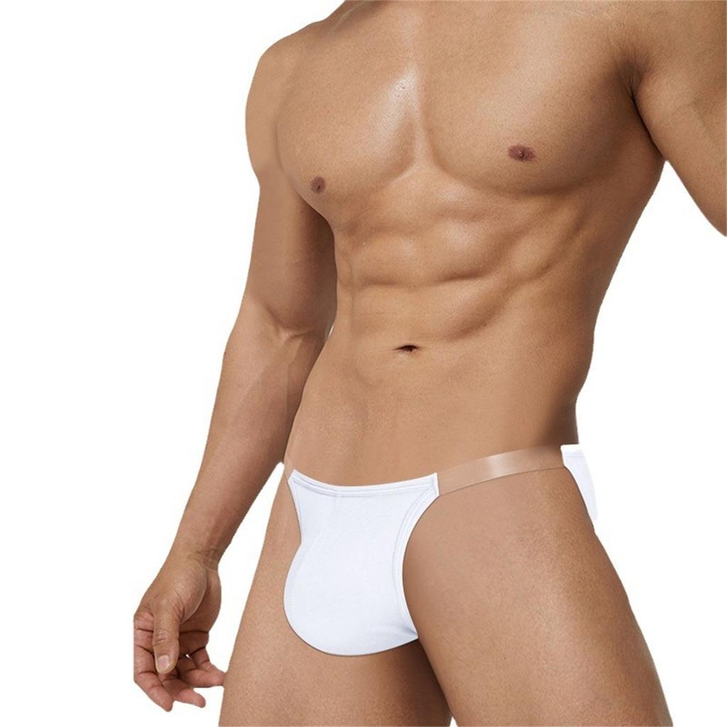 Chiloți Sexy pentru Bărbați, Culoare Solidă, Croială înaltă, Talie joasă, Acoperire Sexy Completă a Șoldurilor