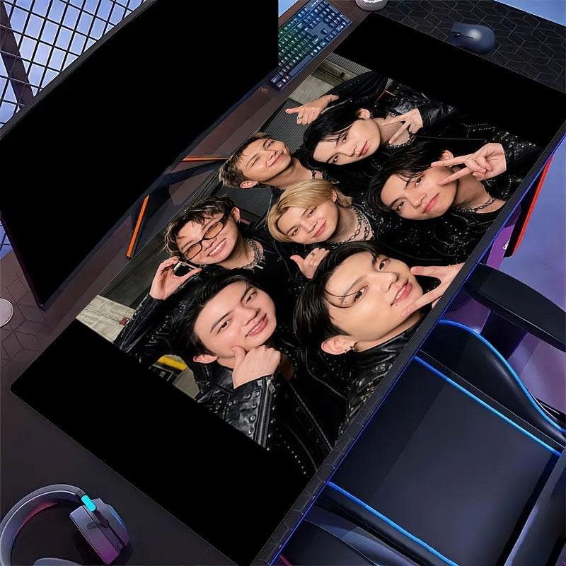 BTS Poster Mouse Pad, Large Gaming Desk Mat, Non-slip XXL Mousepad for Laptop & Tablet, Mini PC Playmat with Stitched Edges