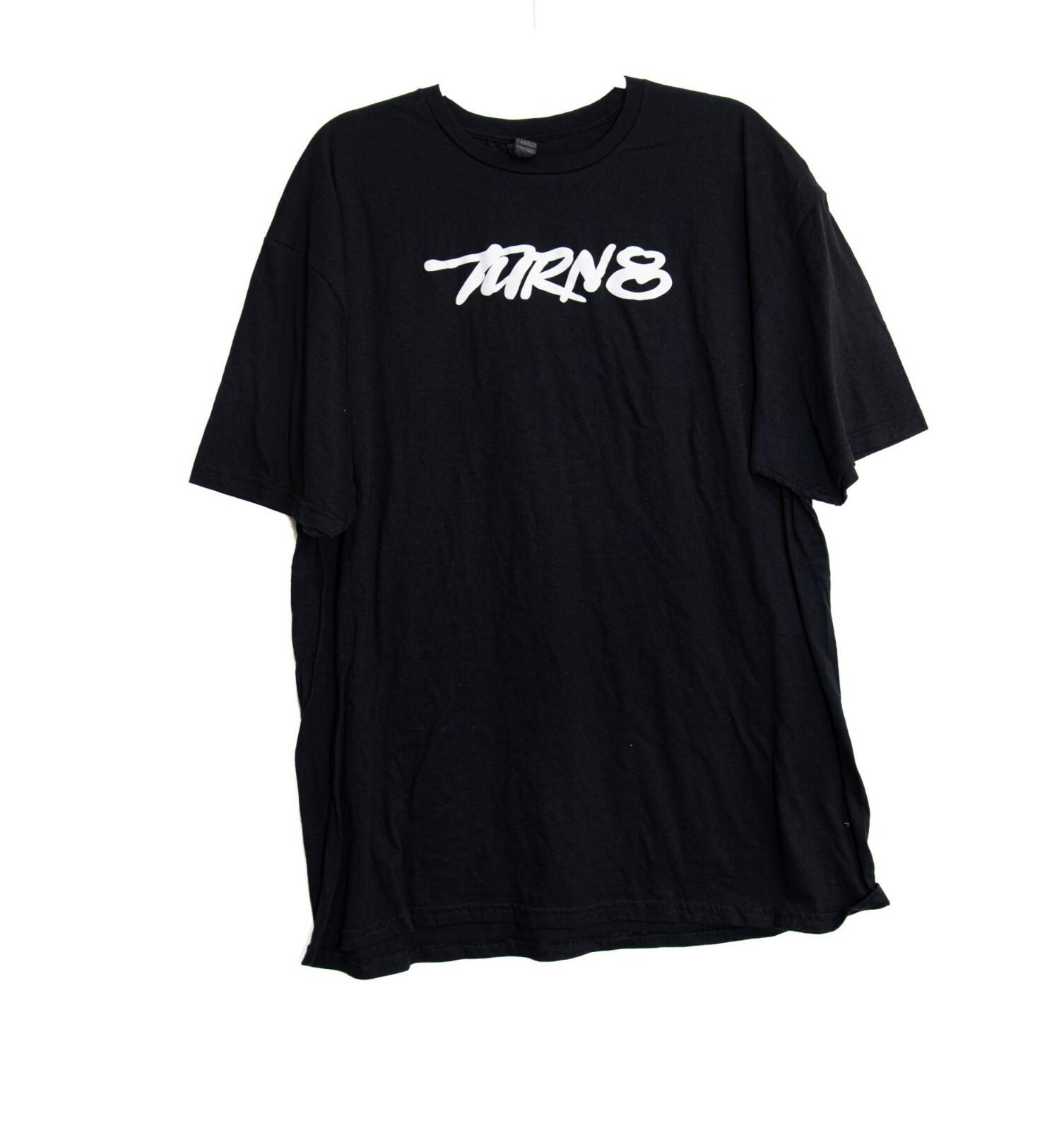 Turn8 Black Graphic Unisex T-Shirt 2XL XL