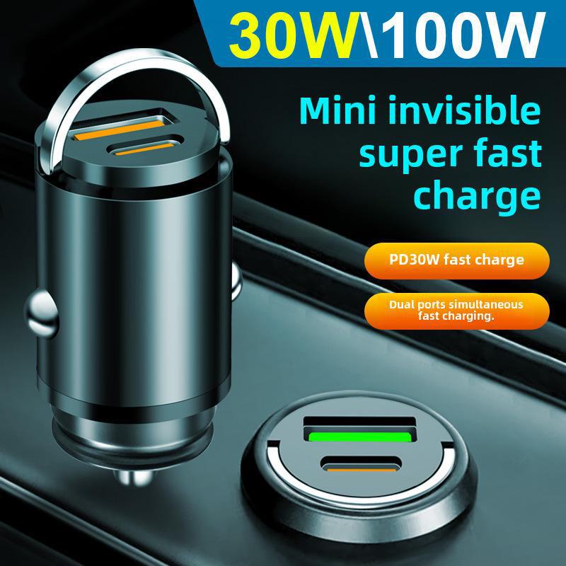 

Мини-зарядное устройство для автомобиля с функцией быстрой зарядки - USB-Type C, незаметное, небольшого размера, трансформируется из прикуривателя в 3 порта для мобильных телефонов. Flat Head