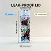 1PC Colorful Sugar Skull Art Print 750ml Color Plastic Sports Water Bottle Leakproof Flip Straw Lid Suitable for Sports Office Home Use