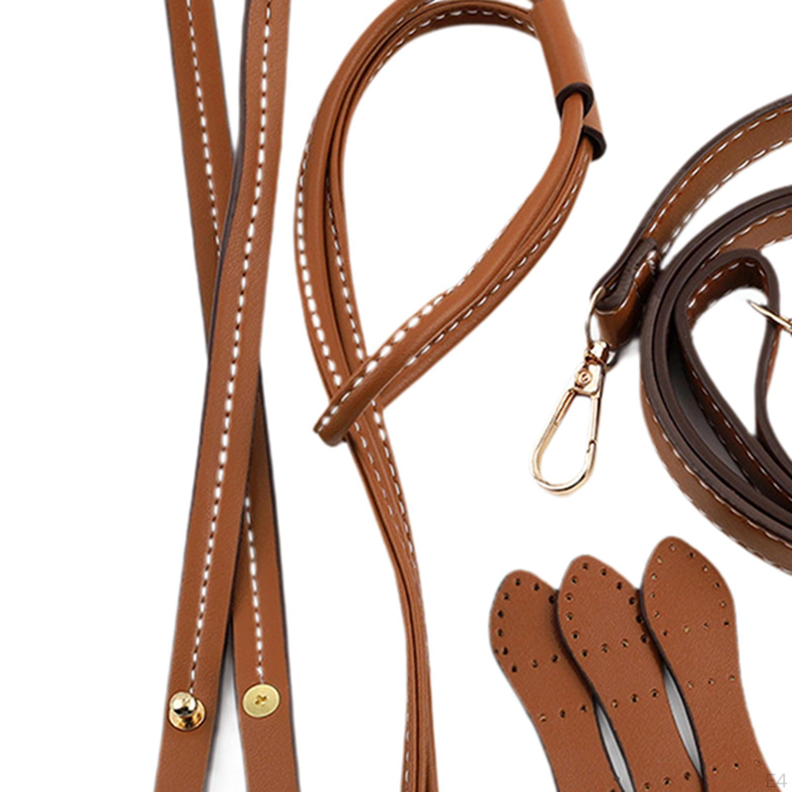 Набор для изготовления ручек для сумок D-образные кольца для ремонта коричневый — фото 6