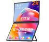 KEEPTIME Dual Mobile Monitor Inch No Driver Required 2K Resolution Triple Monitor Ultra Wide Color Gamut 2 Screen Display Foldable Dual Display VESA