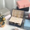 Schmuckkasten Organizer aus Leder Schmuckdisplay Schmuckschatullen und Verpackung Ringbox Geeignet für Ohrringe und Ringe