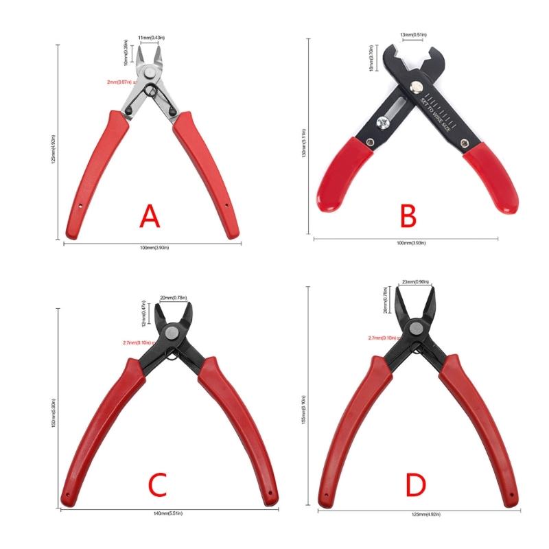 Oblique Wire Cutter and Stripper Effortless Cutting for Electronic Wires and Plastic Boards Cutting Tool