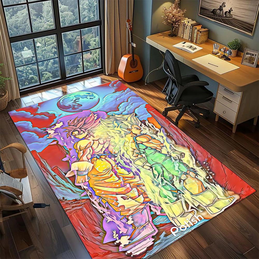

Dragon Ball!Rug Carpet Large Area Rug Non Slip Washable Floor Mat Gamer Room Bedroom Home Decor 60x90cm