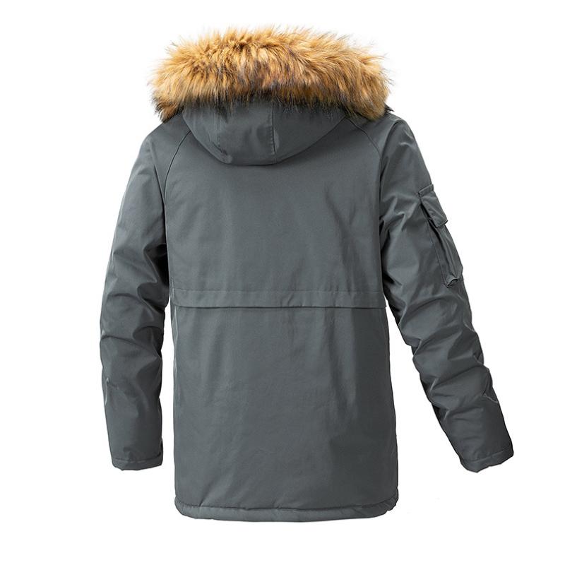 2024 New Winter Men Long Coat Military Fur Hood Warm Tactical Bomber Army Korean Thick Multi Pockets Overcoat Male Warm Parka