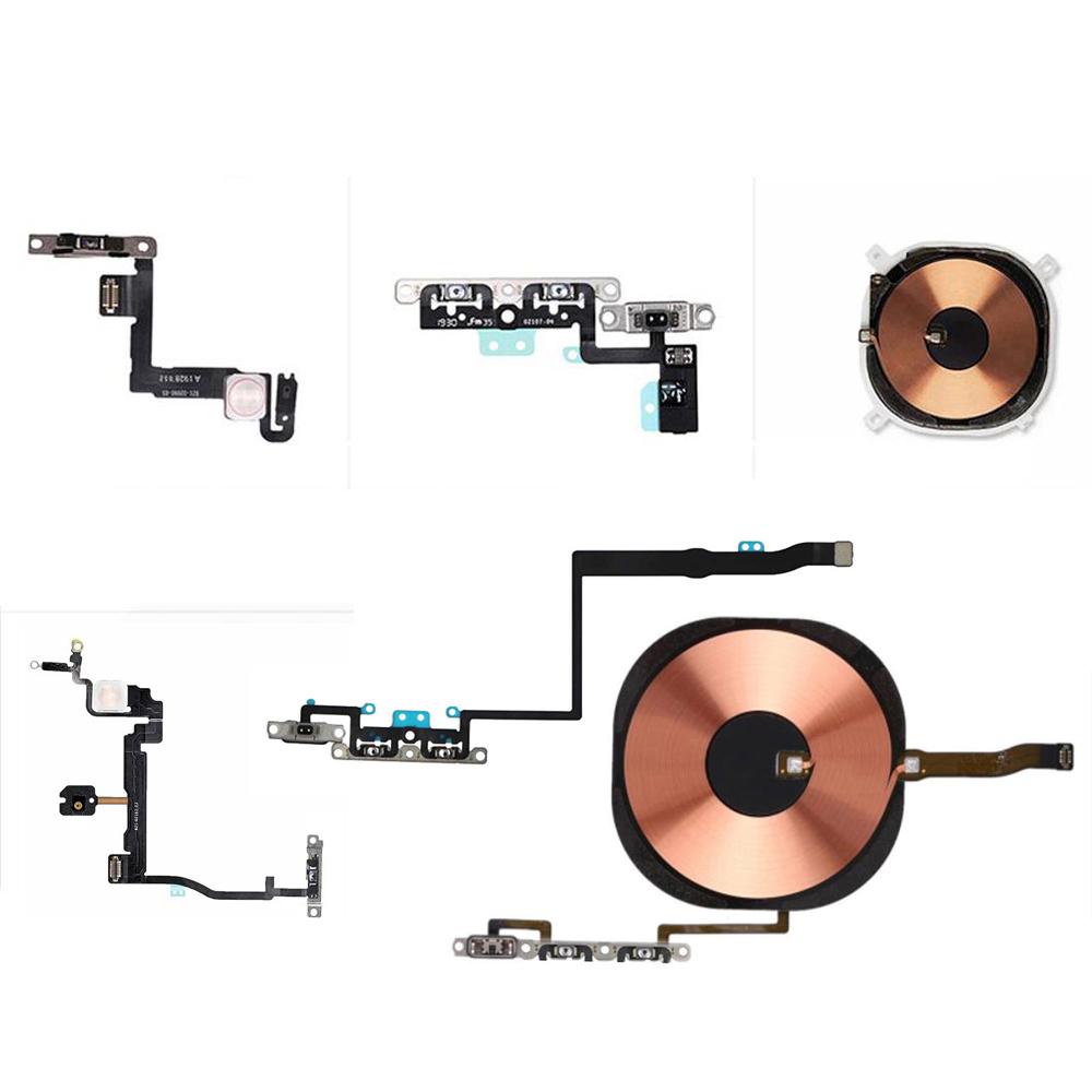AiinAnt Power / Volume Buttons Mute Wireless Charging FlashLight Power Flex Cable For iPhone 11 Pro Max Repair Phone Parts