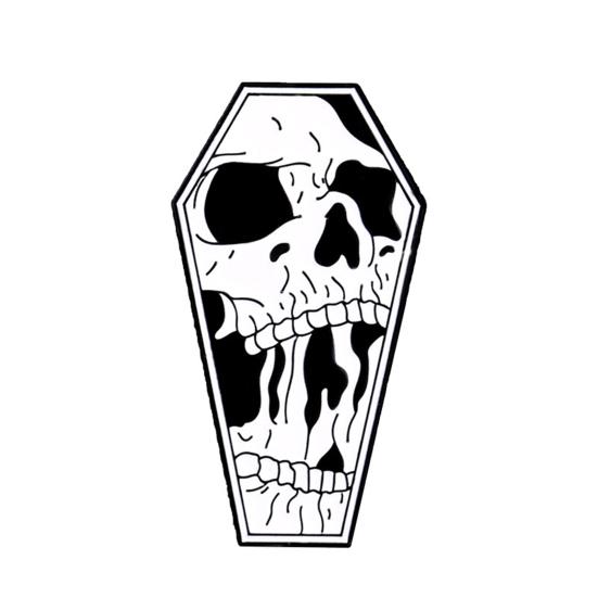 Skull Brosje Hip Hop Gave Liten Attraktiv Kvinner Menn Sjal Genser Ryggsekk Brosje Mote smykker