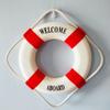 Wall Ornament Life Buoy Foam Aboard Nautical Life Lifebuoy Ring Boat Wall Hanging Mediterranean Style Home Decoration