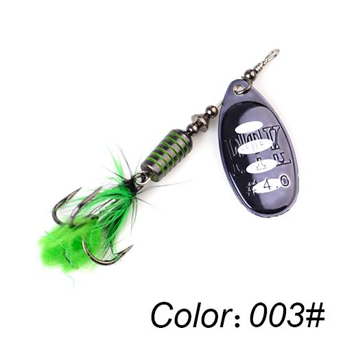 1pc Spinner Köder 7,5g 12g 17,5g Harte Löffel Bass Lockt Metall Angeln Locken Mit Feder Drillinge für Hecht Angeln