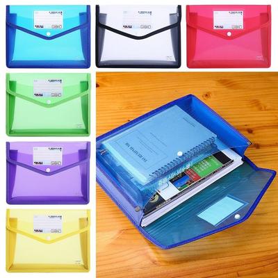 Chemises en plastique A5, sac à documents de grande capacité, pochette étanche, dossier enveloppe, rangement de papeterie, fournitures scolaires de bureau