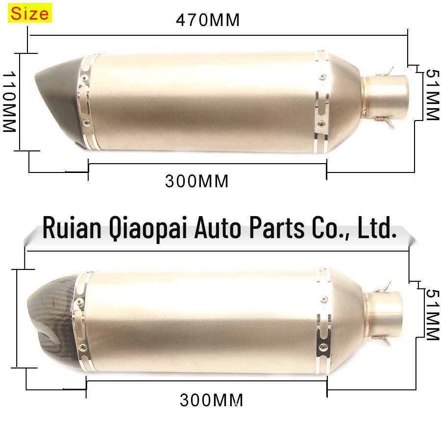 Universal Carbon Fiber Hexagon Exhaust Muffler for Large Displacement Sports Motorcycles - 51MM