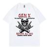 Funny Skull Unisexs Women Gothic Vintage Short Sleeve Tshirts The Badass Generation Meme Tshirt Fashion Casual Oversized T Shirt