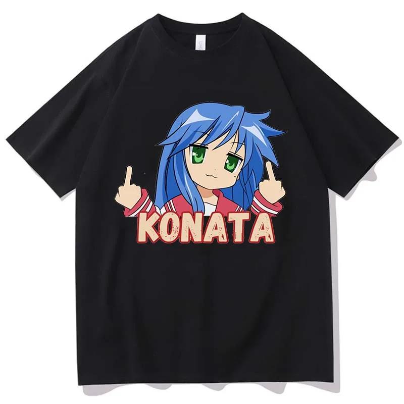 Hot Anime Lucky Star T Shirt Cartoon Konata Izumi Kagami Women Aesthetic Tshirt Unisexga Unisex Print Oversize Tee Shirt