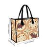 Retro Bat Pattern Tote Bag Boho Style Large Capacity Canvas Bag Daily Portable Shopping Bag