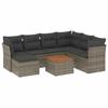 VidaXL Salon de Jardin avec Coussins 8 pcs, Canapés de Terrasse, Ensemble de Meubles de Patio, Mobilier d'Extérieur, Gris 3256095
