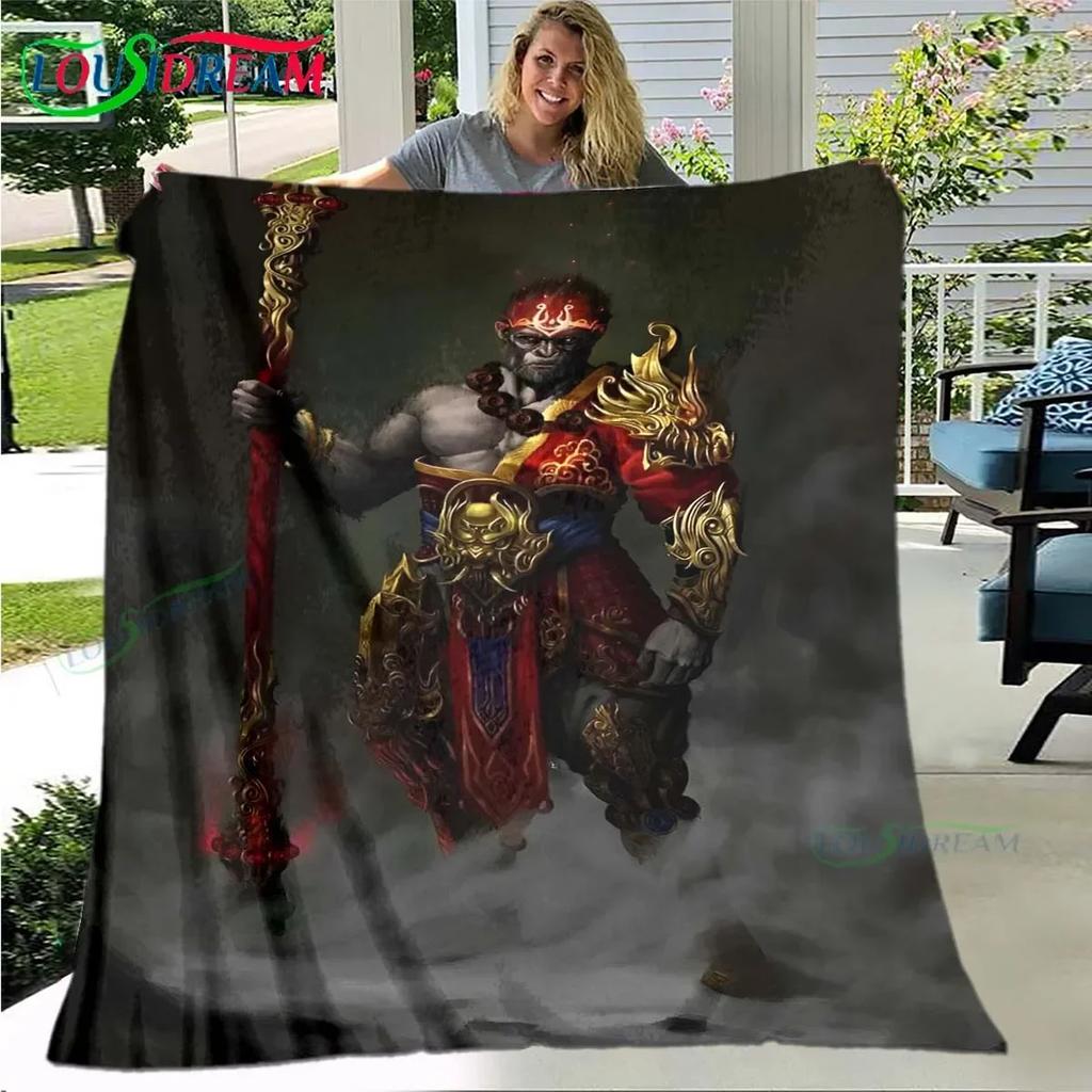 Role The Monkey King Printed Four Seasons Blanket Sofa Cover Travel Bed Plush Blanket Travel Office Break Blanket Birthday Gift