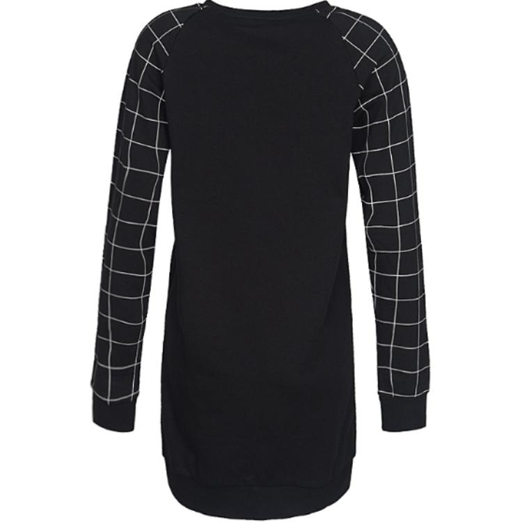 Adidas Neo Long Sleeve Sweat Dress Casual Comfortable Soft Short Dress Women Dresses Black CD3981